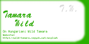 tamara wild business card
